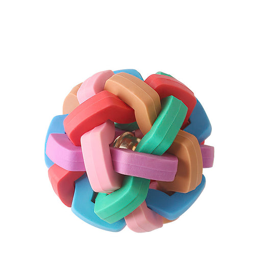 Colorful Bite Resistant Bell Ball Toy for Pets