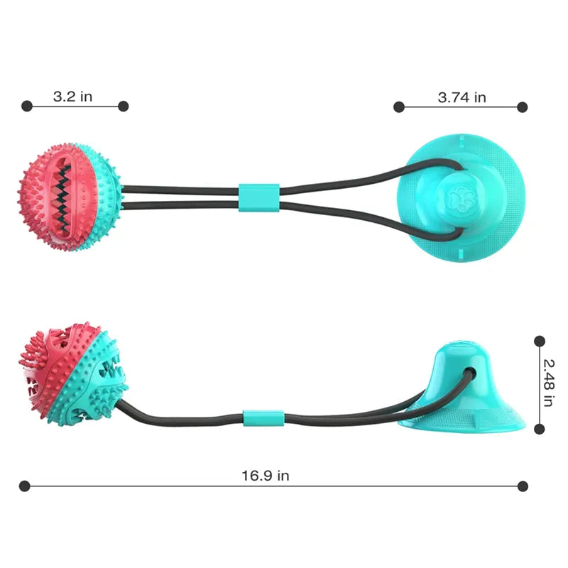 Interaktiver Saugnapf-Ball für Hunde